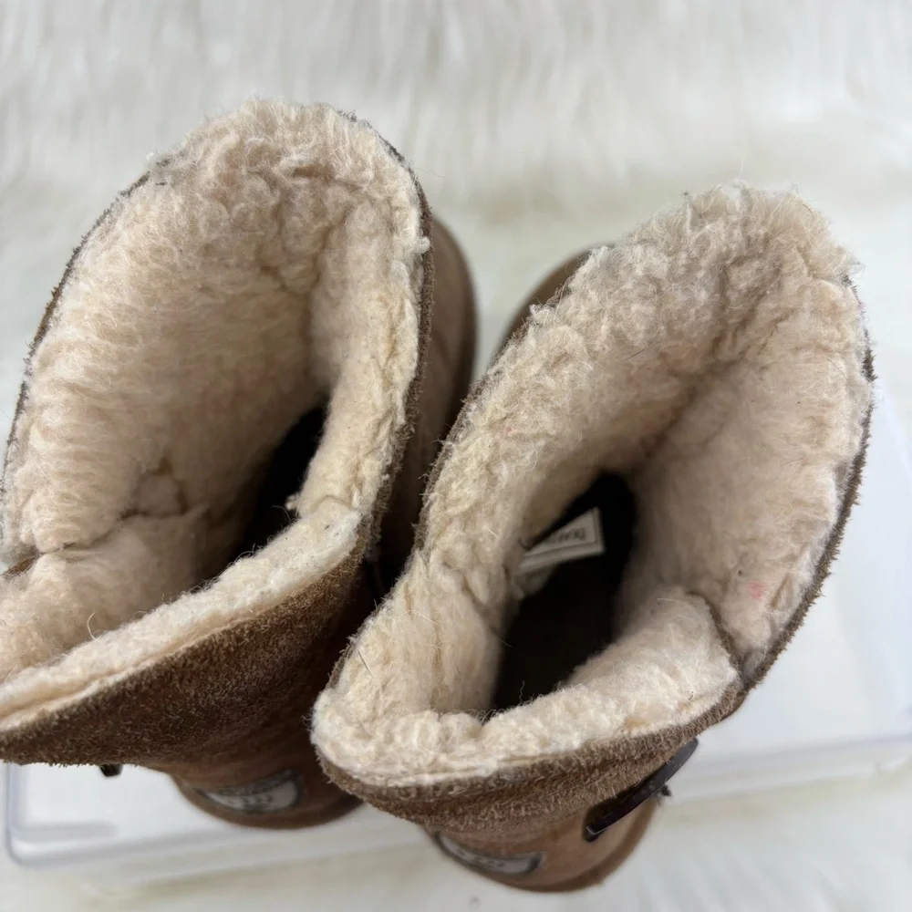 BearPaw Tan Suede Ankle Boots